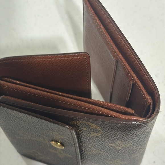 Louis Vuitton Trifold Monogram Brown Wallet Vintage Authentic - Picture 13 of 15